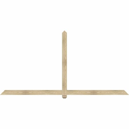 Ekena Millwork Eugene Rough Sawn Timber Gable Bracket, Douglas Fir, 108"W x 54"H x 2"D x 4"F, 12/12 Pitch GBW108X54X0204EUG00RDF